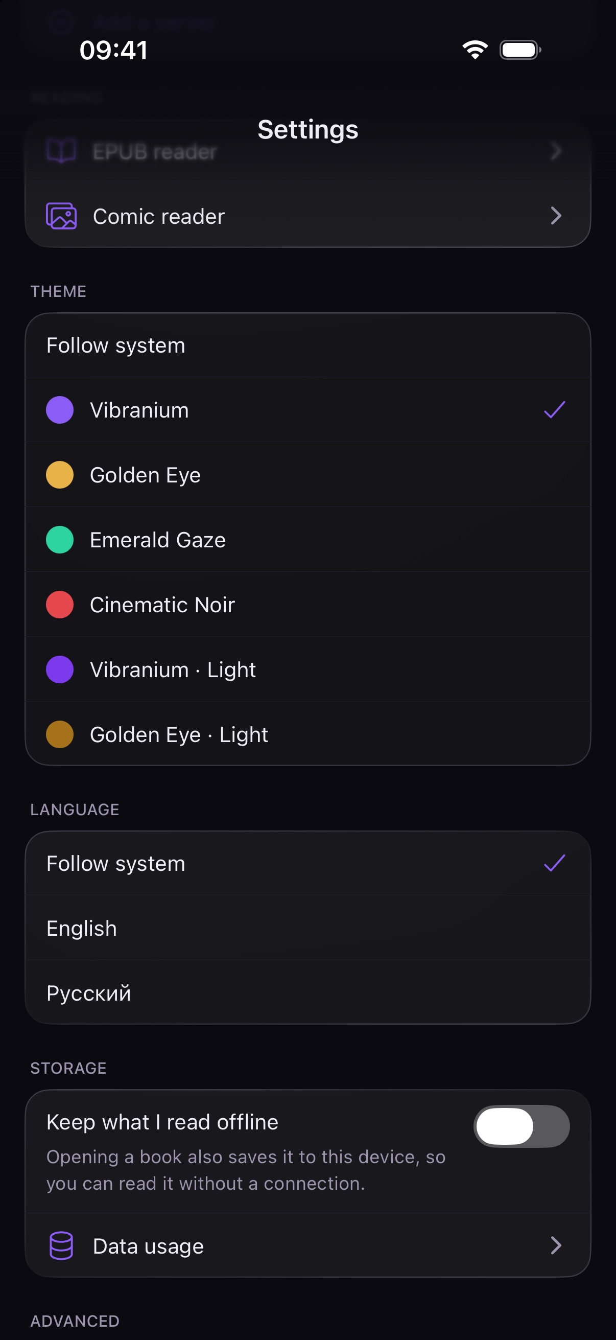 NoirPanther on iPhone